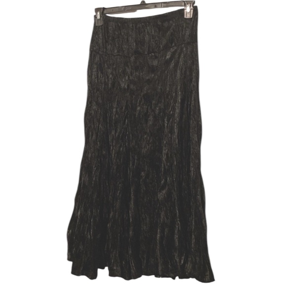 SOLD :: NY Collection Black Velvet Skirt - Picture 3 of 4